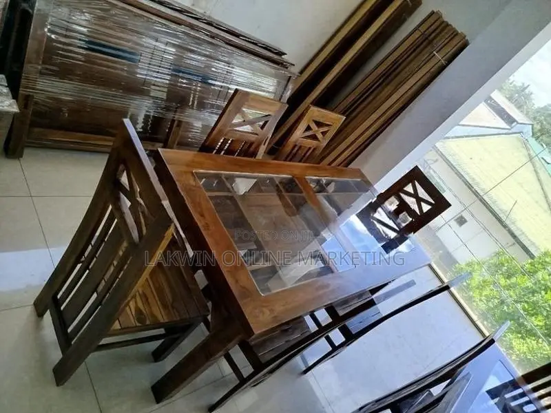New Teak Dining Table with Chairs
