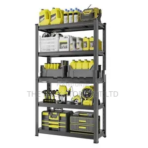5 Tier Heavy-Duty Adjustable Rack ( Black Colour )