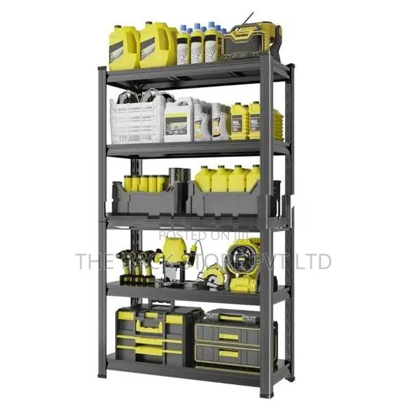 5 Tier Heavy-Duty Adjustable Rack ( Black Colour )