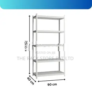 5 Tier Heavy-Duty Adjustable Storage Rack, For Home And Workspaces
