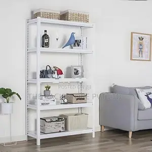 5 Tier Heavy-Duty Adjustable Storage Rack, For Home And Workspaces