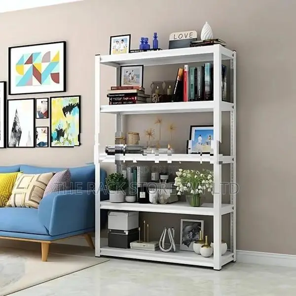 5 Tier Heavy-Duty Adjustable Storage Rack, For Home And Workspaces