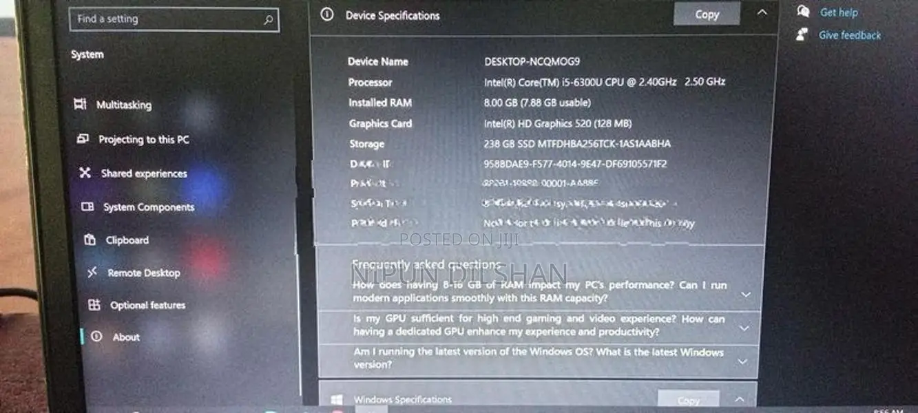 එකට HP EliteBook 840 G3 i5 6th Gen 8GB 256GB SSD