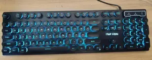 Wired USB Keyboard with Blue LED Backlight