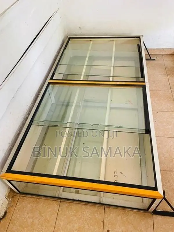 Aluminum Glass Showcase (6x3 ft) / වීදුරු ෂෝකේස් එකක්