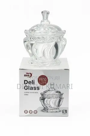 Deli Glass Sunrise Sugar Bowl with Lid