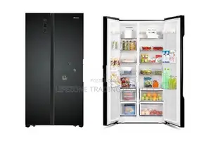 Hisense Side-by-side Inverter Refrigerator - 518 Liter (Black)