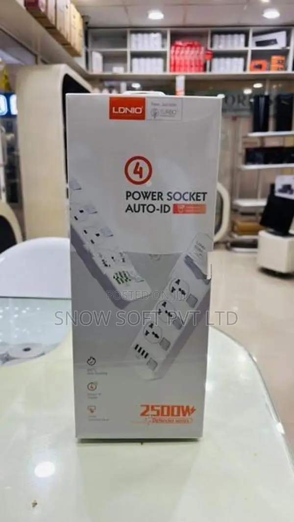 LDNIO SC4408 – 4 Way Power Socket + Usb Ports Defender Series | 2500w