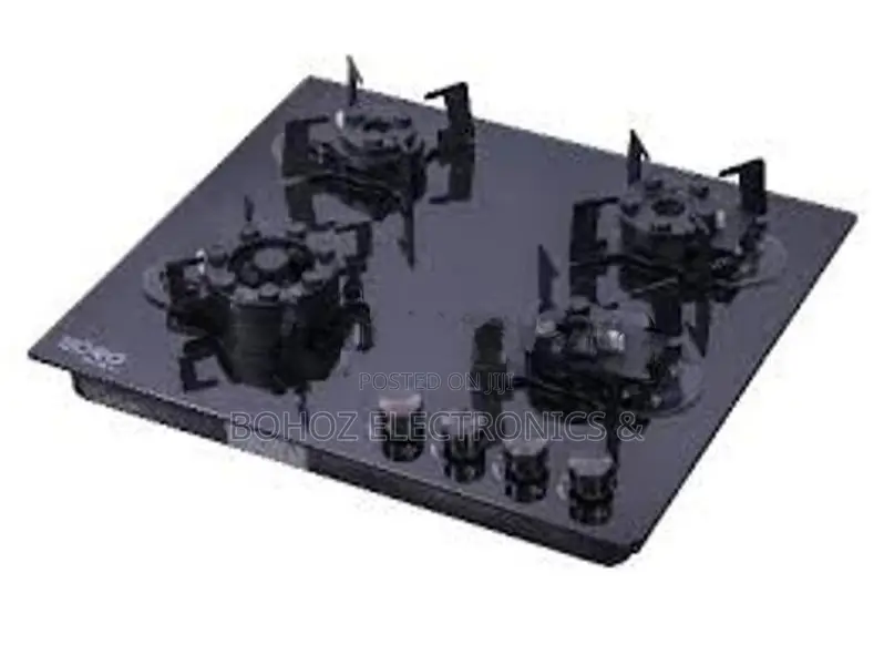 Euro Cooker Hob 4 Burner Magic Tempered Glass JZG54002B - 49162