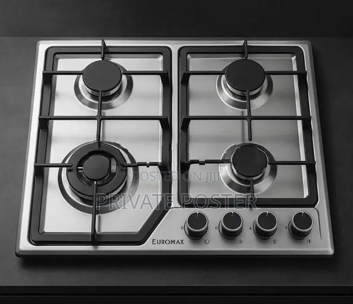 4 Burner EUROMAX (Brand) Stanless Steel Gas Cooker Hob