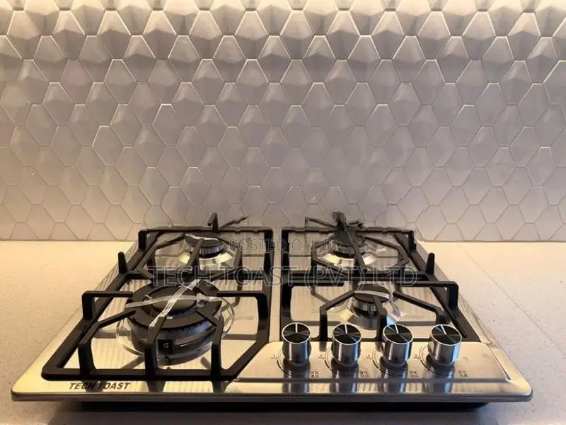 GAS COOKER 4 BURNER STAINLESS STEEL HOB NEW