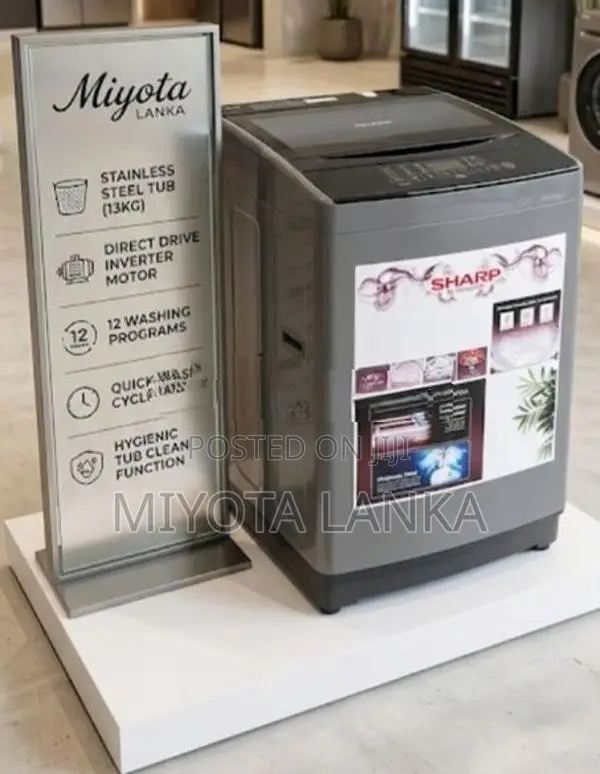 SHARP 9.0KG FULLY AUTOMATIC WASHING MACHINE JAPAN.