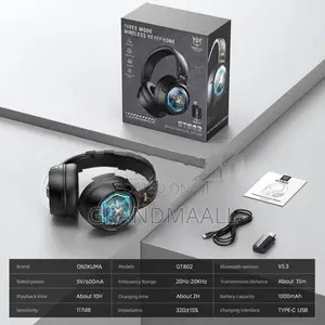 ONIKUMA GT802 Tri-Mode RGB Gaming Headset – 2.4GHz/Bluetooth/Wired