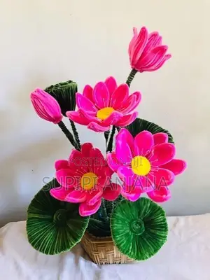 Hand Made Pipe Cleaner Flower Vase