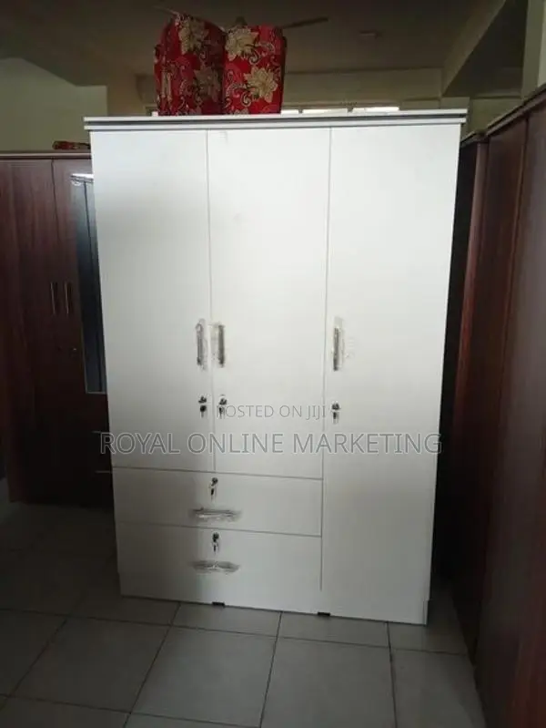 3 Door White Cupboard (K-49)