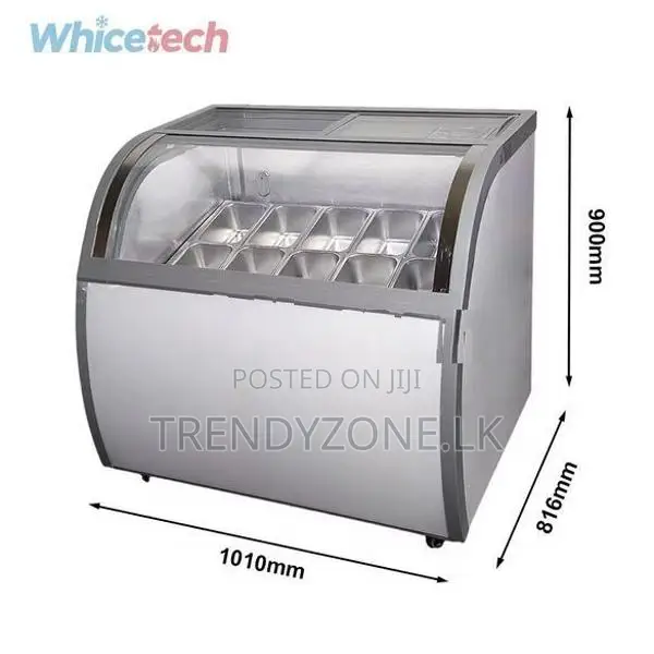 Industrial Gelato Ice Cream Display - 10 Pans