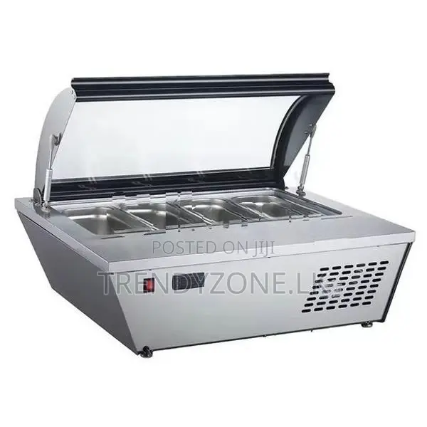 Industrial Gelato Ice Cream Display 4 Pans Table Top