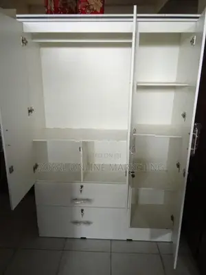3 Door White Cupboard (K-49)