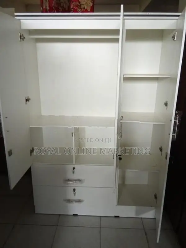 3 Door White Cupboard (K-49)