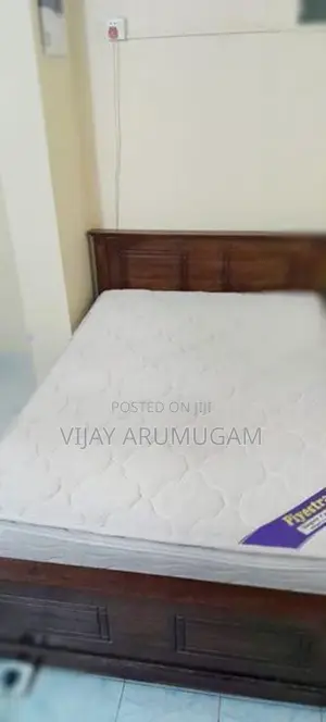 02 Teak Bed with Spring Mattress
