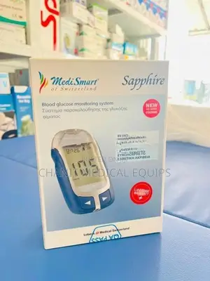 MediSmart Sapphire Blood Glucose Monitor with Forehead Thermometer