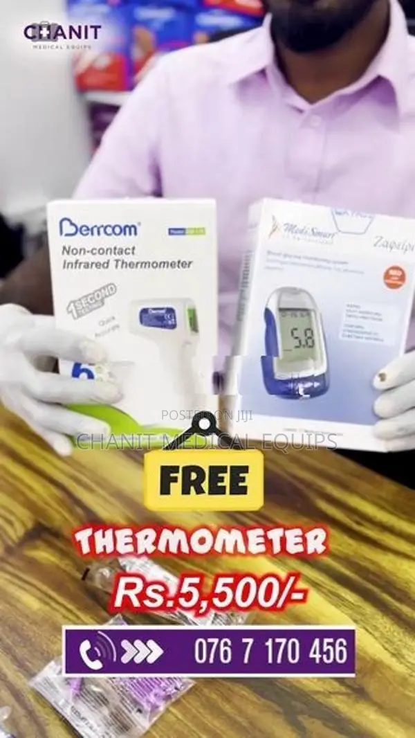 MediSmart Sapphire Blood Glucose Monitor with Forehead Thermometer
