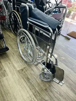 Wheel Chair Crome Plated Steel Frame Wheelchair