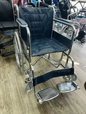 Wheelchair Crome Plated Steel Frame Wheel Chair