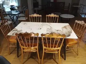 Granite Dining Table With Tiffany Chair Set