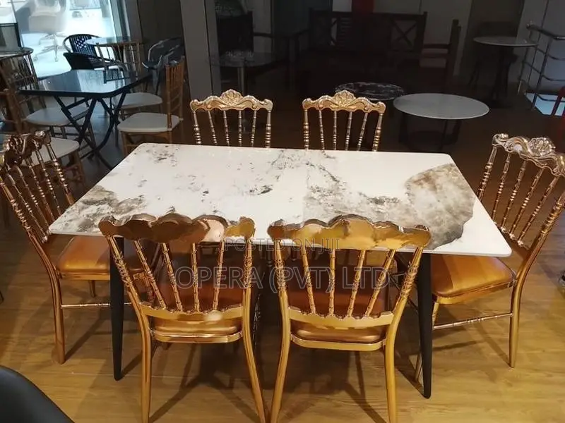 Granite Dining Table With Tiffany Chair Set