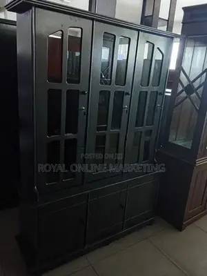 3 Door Black Cabinet (K-8)