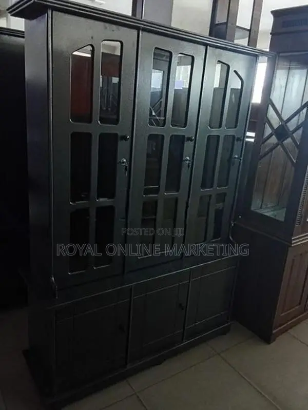 3 Door Black Cabinet (K-8)