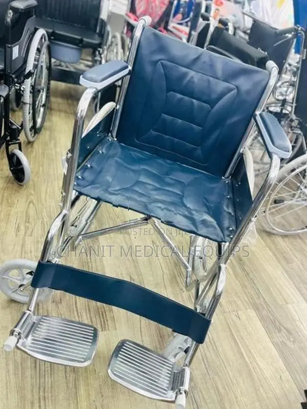 Wheelchair Crome Plated Steel Frame Wheel Chair