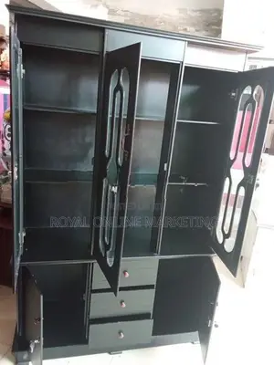 3 Door Black Cabinet (K-8)