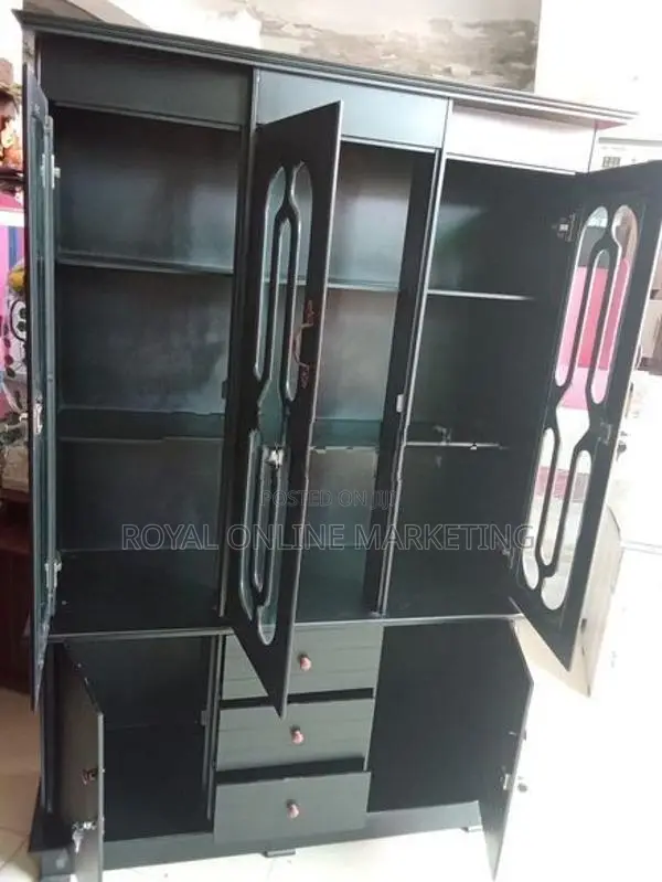 3 Door Black Cabinet (K-8)
