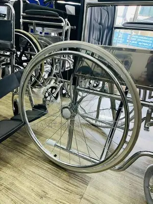 Wheelchair Crome Plated Steel Frame Wheel Chair