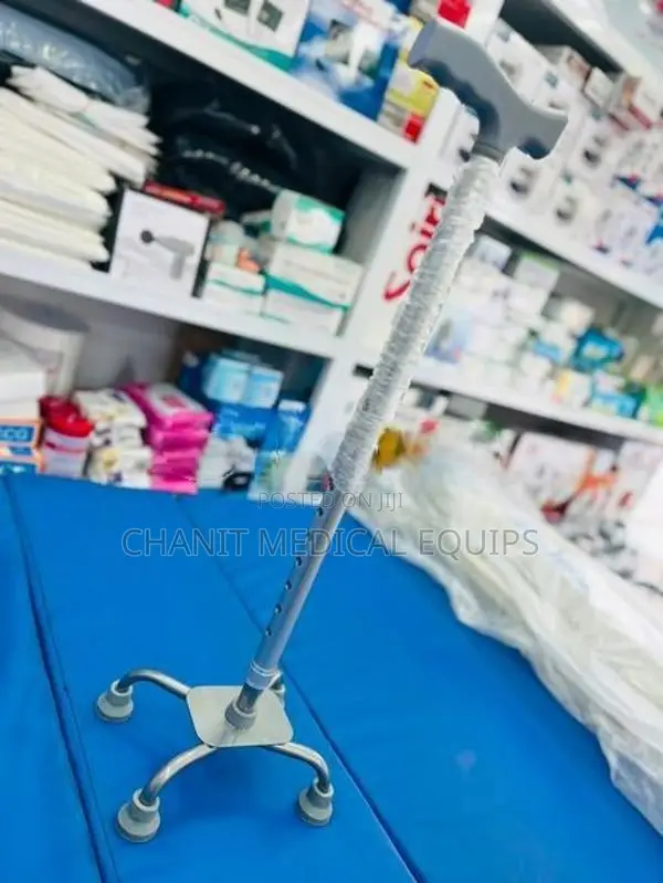 Quad Cane (Brown/Silver)