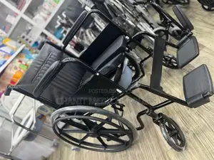 Commode Wheelchair Powder Corted Black Alloy Wheels