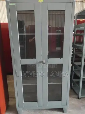New 6x3 Glass Steel Office Cupboard (S28)