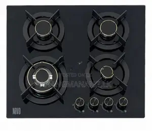 Novo Luxury Safety 4 Brass Burners Gas Cooker Hob