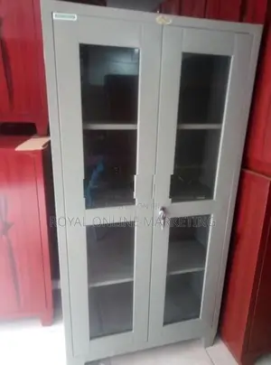 6 by 3 Steel Glass Office Cupboard (M-11)