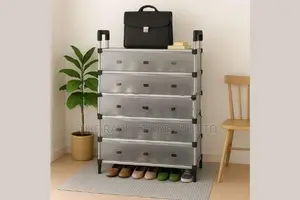 6 Tier Covered Shoe Storage Cabinet – Foldable Rack