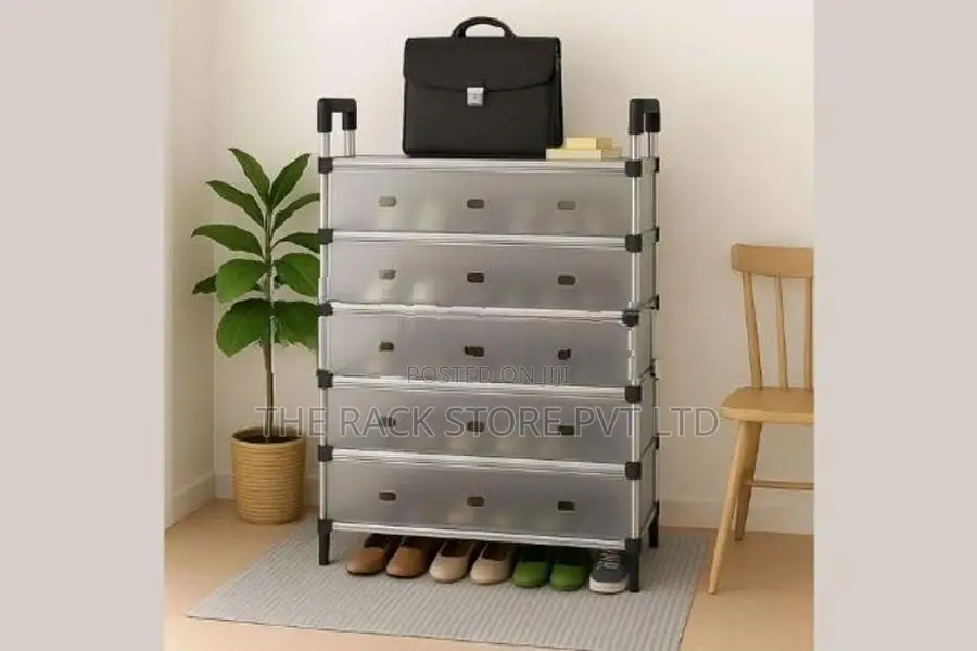 6 Tier Covered Shoe Storage Cabinet – Foldable Rack