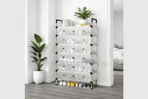 7 Tier Covered Shoe Rack – Foldable Storage Cabinet