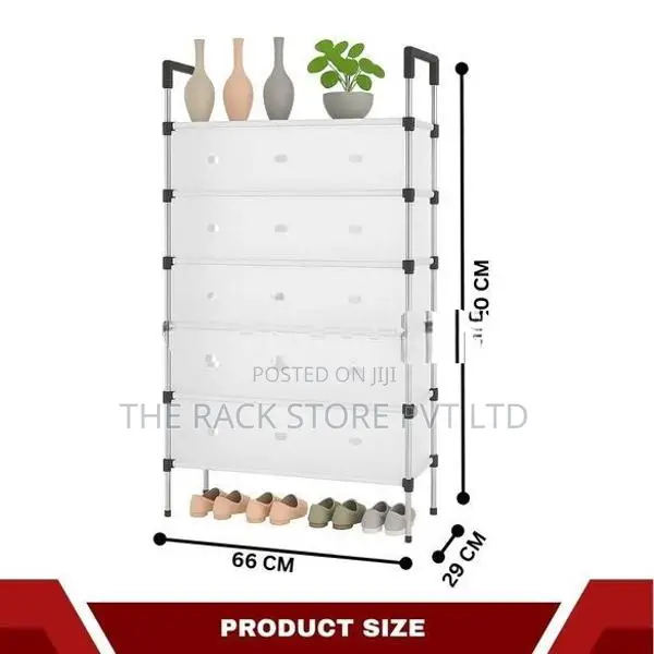 6 Tier Covered Shoe Storage Cabinet – Foldable Rack