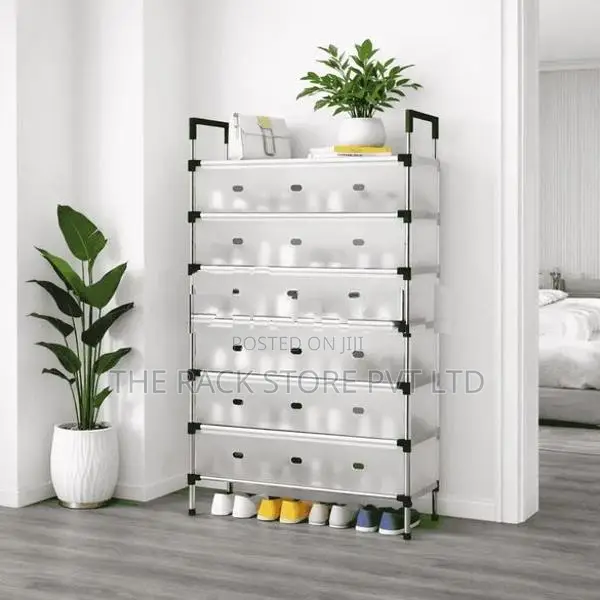 7 Tier Covered Shoe Rack – Foldable Storage Cabinet