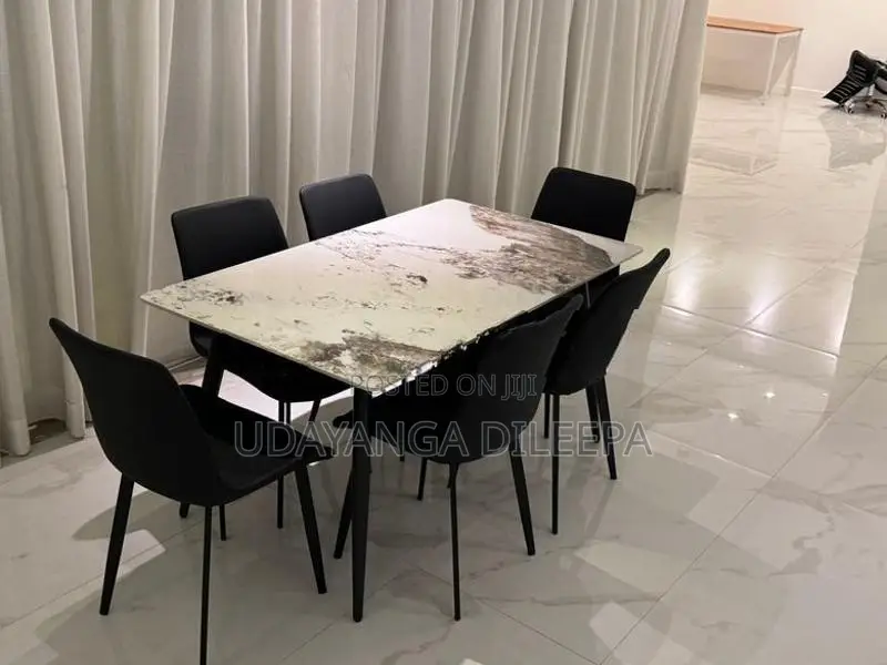 Luxury Granite Dining Table with Chairs