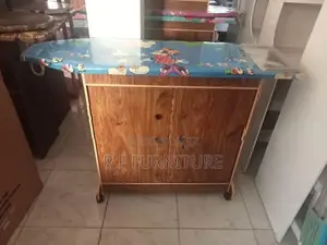 Melamine Iron Table With Cupboard