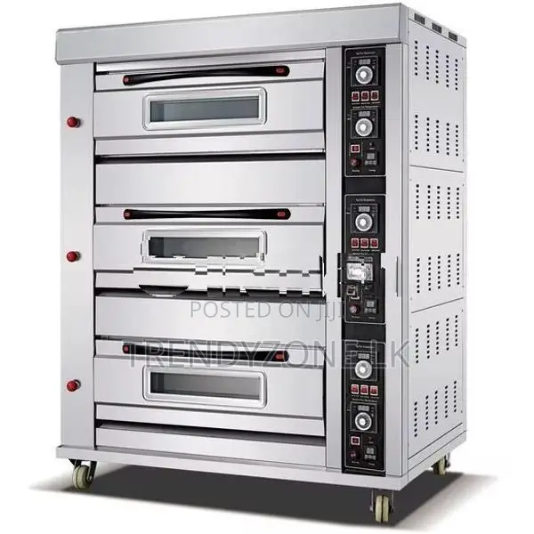 Industrial Gas Oven 3 Deck 6 Trays (Unique)