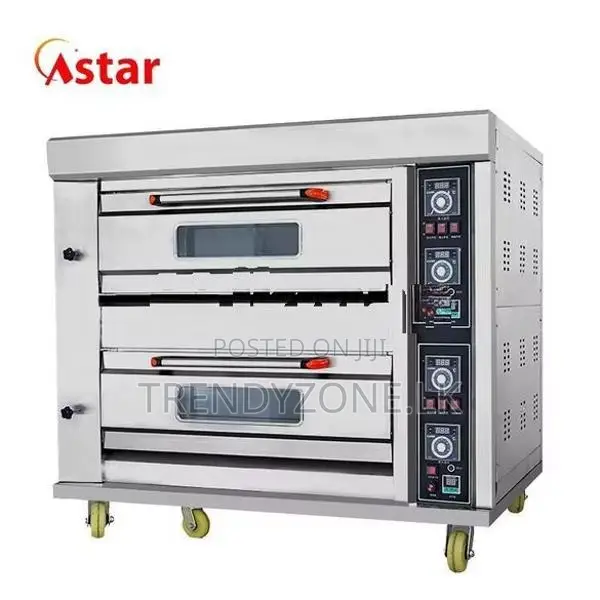 Industrial Gas Oven 2 Deck 4 Trays